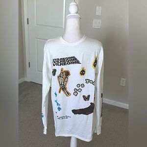 NWT CivilRegime Mens White Longsleeve Graphic TShirt Size Medium